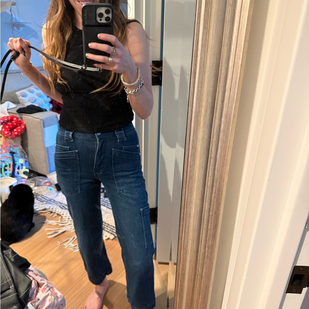 Maeve Gardener Carpenter High-Rise Crop Jeans